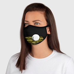 Маска с клапаном Лесной Камуфляж, цвет: 3D-белый
