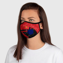 Маска с клапаном FCMU: Red & Black Star, цвет: 3D-синий