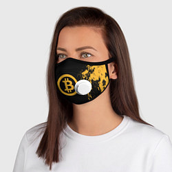 Маска с клапаном Bitcoin Master, цвет: 3D-белый