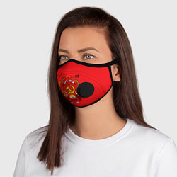 Маска с клапаном Людмила из СССР, цвет: 3D-черный