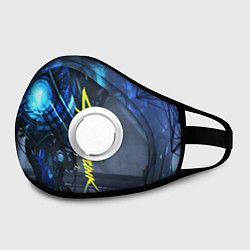 Маска с клапаном Cyberpunk 2077, цвет: 3D-белый — фото 2