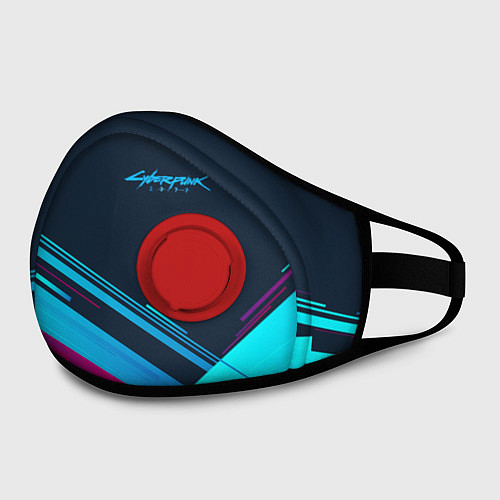 Маска с клапаном Cyberpunk 2077 / 3D-Красный – фото 2