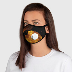 Маска с клапаном CS:GO Dark Fire, цвет: 3D-белый