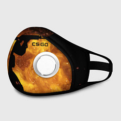 Маска с клапаном CS:GO Dark Fire, цвет: 3D-белый — фото 2
