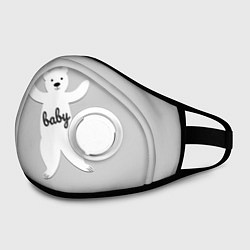 Маска с клапаном Baby Bear, цвет: 3D-белый — фото 2