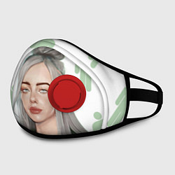 Маска с клапаном Billie Eilish, цвет: 3D-красный — фото 2