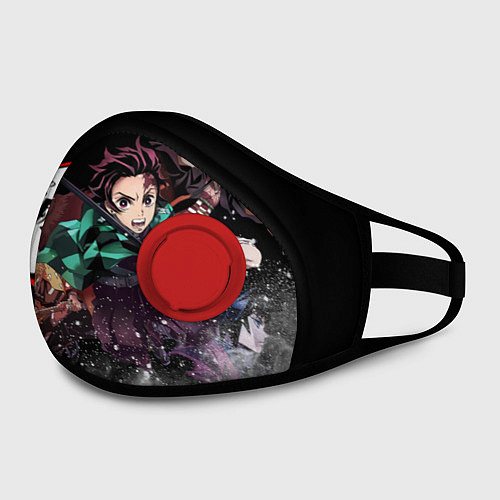 Маска с клапаном KIMETSU NO YAIBA / 3D-Красный – фото 2