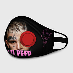 Маска с клапаном Lil Peep, цвет: 3D-красный — фото 2