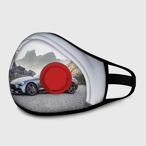 Маска с клапаном Mercedes V8 Biturbo / 3D-Красный – фото 2