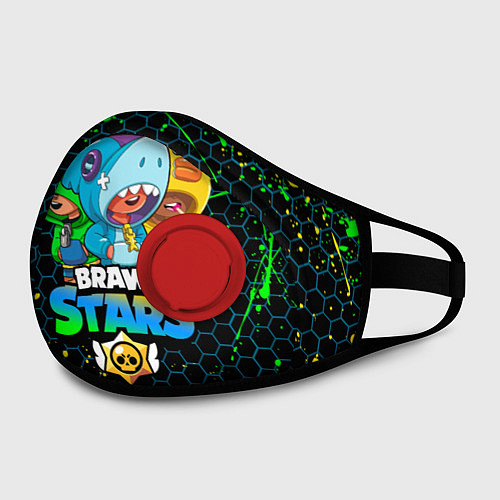 Маска с клапаном BRAWL STARS LEON SKINS / 3D-Красный – фото 2