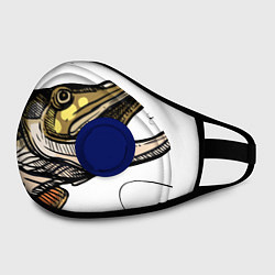 Маска с клапаном Клёвый Рыбак, цвет: 3D-синий — фото 2