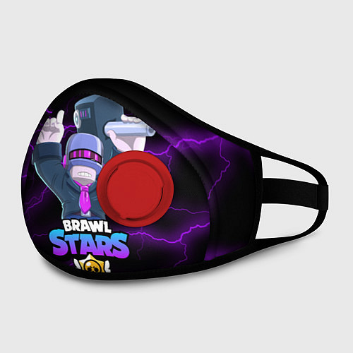 Маска с клапаном BRAWL STARS DJ FRANK / 3D-Красный – фото 2