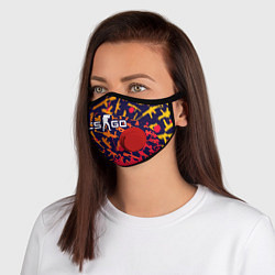 Маска с клапаном CS GO КС ГО, цвет: 3D-красный