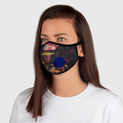 Маска с клапаном CYBERPUNK 2077:КИБЕРПАНК S, цвет: 3D-синий