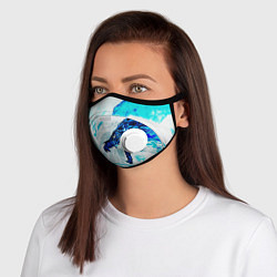 Маска с клапаном CS GO HOWL ВОЙ, цвет: 3D-белый