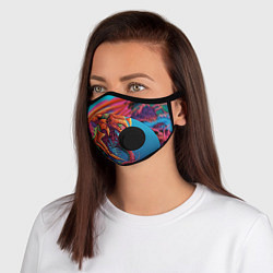 Маска с клапаном HyperBeast, цвет: 3D-черный