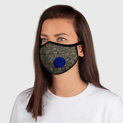 Маска с клапаном НОВОГОДНИЙ КАМУФЛЯЖ, цвет: 3D-синий