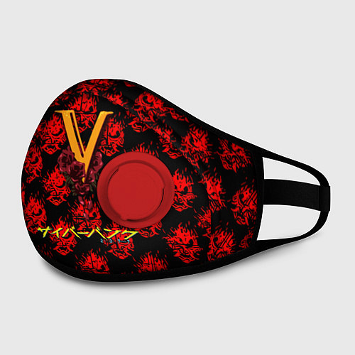 Маска с клапаном Samurai cyberpunk / 3D-Красный – фото 2