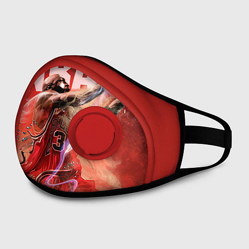 Маска с клапаном Спорт NBA / 3D-Красный – фото 2
