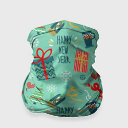 Бандана-труба Новый год от new art fox, цвет: 3D-принт