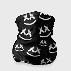 Бандана-труба Marshmello: Black Pattern, цвет: 3D-принт