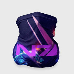 Бандана-труба N7: Neon Space, цвет: 3D-принт