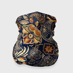 Бандана-труба Узор орнамент цветы этно, цвет: 3D-принт