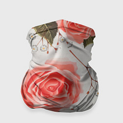 Бандана-труба Нежные розы, цвет: 3D-принт