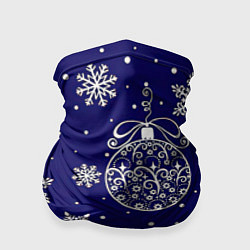 Бандана-труба Новогодний снег, цвет: 3D-принт