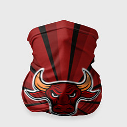 Бандана-труба Красный бык, цвет: 3D-принт