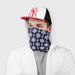 Бандана-труба Снежинки, цвет: 3D-принт — фото 2