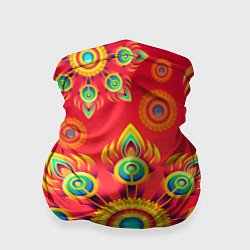 Бандана-труба Цветок перья жар-птицы, цвет: 3D-принт