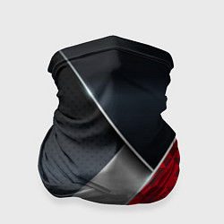 Бандана-труба 3D BLACK AND RED METAL, цвет: 3D-принт