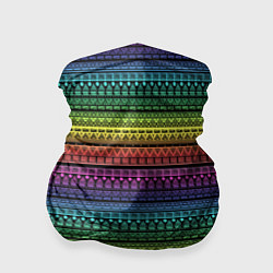 Бандана-труба Этнический радужный орнамент, цвет: 3D-принт
