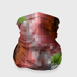 Бандана-труба Пиксельный узор Маки, цвет: 3D-принт