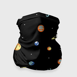 Бандана-труба Планеты в космосе, цвет: 3D-принт