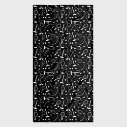 Бандана-труба Черно-белый спортивный узор, цвет: 3D-принт — фото 2