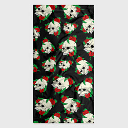 Бандана-труба Черепа и розы Skull and Roses, цвет: 3D-принт — фото 2