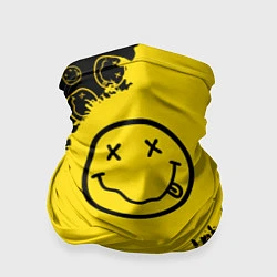 Бандана-труба Nirvana Smile Нирвана Рваный Паттерн, цвет: 3D-принт