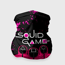 Бандана-труба Squid Game брызги красок стража, цвет: 3D-принт