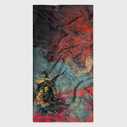 Бандана-труба Sekiro Самурай против дракона, цвет: 3D-принт — фото 2