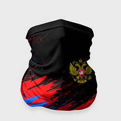 Бандана-труба РОССИЯ, БРЫЗГИ КРАСОК, ТРИКОЛОР, цвет: 3D-принт