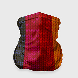 Бандана-труба Вязаная радуга, цвет: 3D-принт