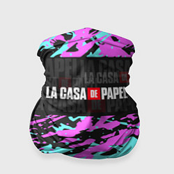 Бандана-труба La Casa de Papel Logo Надпись, цвет: 3D-принт