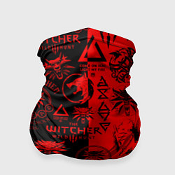 Бандана-труба THE WITCHER LOGOBOMBING BLACK RED, цвет: 3D-принт