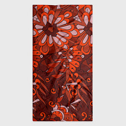 Бандана-труба Красные цветы абстракция, цвет: 3D-принт — фото 2