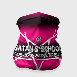 Бандана Satan school for bad boys and girls pink