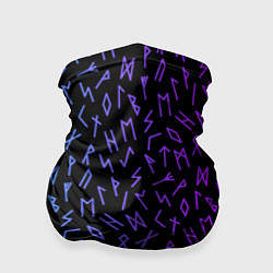 Бандана-труба Рунический алфавит Neon pattern, цвет: 3D-принт