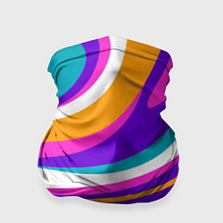 Бандана-труба Абстрактные линии цвета, цвет: 3D-принт