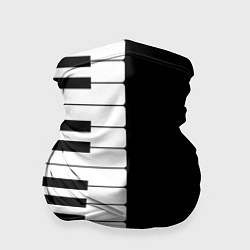 Бандана-труба Черно-Белое Пианино Piano, цвет: 3D-принт